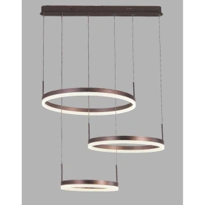Lustra LED Elynette Brown 3 Circle Telecomanda