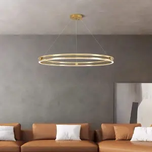 Lustra LED Evelyn Gold Ring 60cm Diametru Putere 136W - Img 2