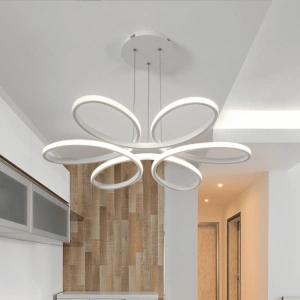 Lustra LED Evie White Suspendata 120W Telecomanda - Img 3
