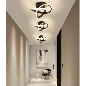 Lustra LED Neagra 24W cu 3 Functii Lumina, Calda, rece, neutra - Img 2