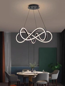 Lustra LED Neagra Belithra D500 116×2w Moderna - Img 2