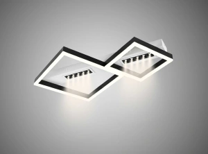 Lustra Led Neagra Irenes 60W+10W, 630×410