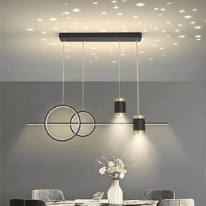 Lustra LED Nova Black 108W Telecomanda Proiector - Img 3