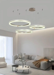 Lustra Suspendata LED Lysander D60CM+50CM+40CM, Telecomanda, Dimabil