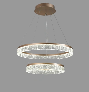 Lustra Suspendata LED Theron 40+60CM, Telecomanda, Dimabil - Img 2