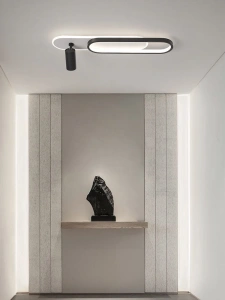 Plafoniera LED Moderna, Alb cu Negru 77W, Echivalent 400W - Img 2