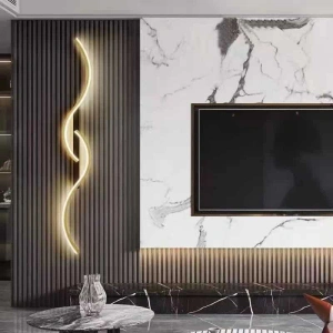 Aplica LED 100cm Negru Aurie, Moderna 52W, 3 Tipuri De Lumina - Img 2