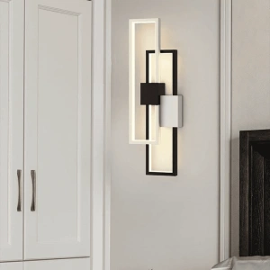 Aplica LED Eudora Negru cu Alb Moderna 30W