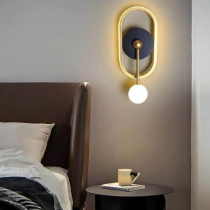 Aplica LED Lyssia Black & Gold 32W Aluminiu - Img 2