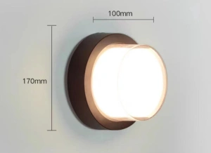 Aplica LED Milo Rotunda, Negru, Exterior 12W, Lumina Calda - Img 3