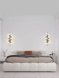 Aplica Led Neagra Brynn Perete Spirala 15W - Img 2