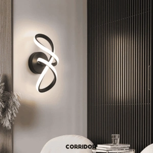 Aplica Led Neagra de Perete Spiral, 3 Functii Lumina - Img 5