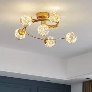 Lustra Aurie Wiora 6 Globuri, 48W, 3000k - Img 2