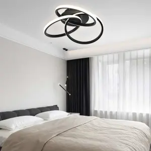 Lustra LED Elyssa Black Telecomanda 2.4G 84W - Img 2