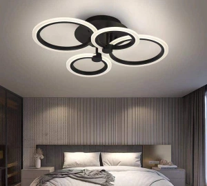 Lustra LED Elytria Black 4 cercuri Telecomanda 72W - Img 5