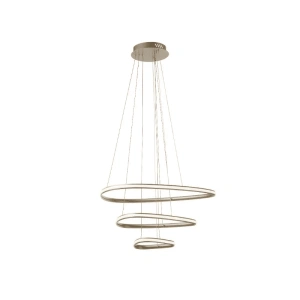 Lustra LED Evangeline Elegance Gold 3 Circle 160W - Img 2