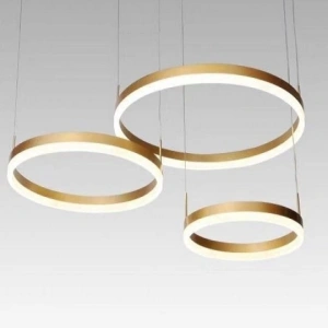 Lustra LED Ilyanna Gold 3 Circle Telecomanda 160W - Img 2