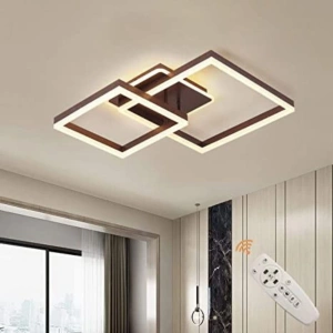 Lustra LED Maeve Brown Patrate 160W Telecomanda - Img 3