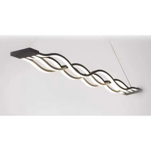 Lustra LED Neagra Endora L1000 152W Telecomanda - Img 2