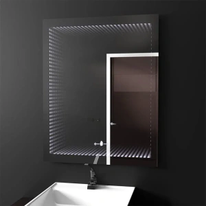 Oglinda LED Rectangulara, 60x80cm, Premium Morrin Senzor MotionGlow Marcello, Efect 3D - Img 2