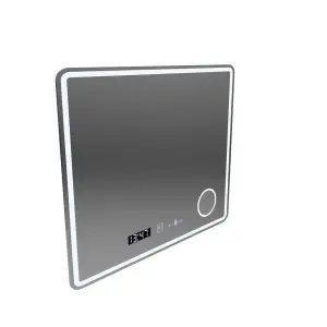 Oglinda LED Rectangulara, 90x75cm, Premium Riflesso MotionGlow Marcello, Sistem Dezaburire, Ceas & Termometru, Lupa Cosmetica, Dimabila - Img 6