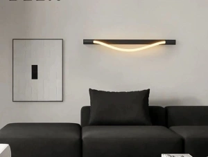 Aplica Led de Perete Euly, 18W, Neagra