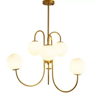 Lustra Aurie Hesperia 6 Globuri Albe D720 6XE27