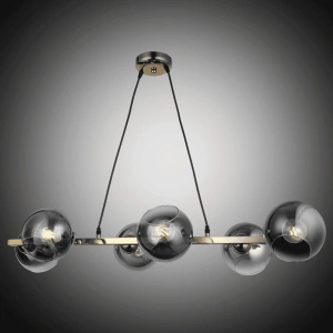 Lustra Aveline Titanium Gold Becuri E27x6