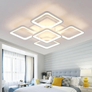 Lustra LED Alba 5 Patrate, Telecomanda Wifi 2.4G 120W - Img 3