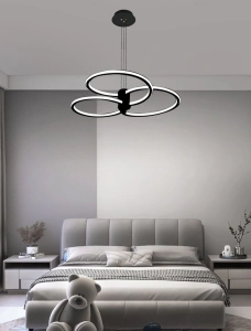 Lustra LED Amellie Black 186 W Telecomanda - Img 1