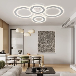 Lustra LED Bella 4 Cercuri Telecomanda 2.4G - Img 2