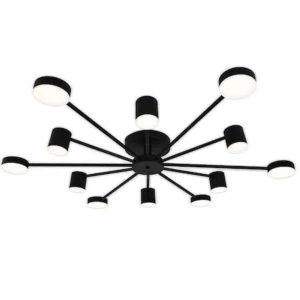 Lustra LED Dorothea Black D100CM 120W Telecomanda - Img 2
