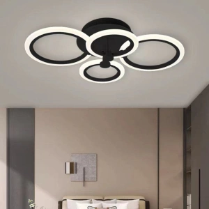 Lustra LED Elytria Black 4 cercuri Telecomanda 72W - Img 2