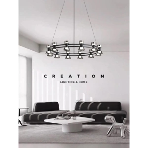 Lustra LED Moderna 12 Olive 72W Lumina Neutra - Img 3