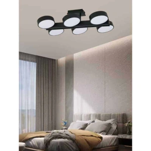 Lustra LED Neagra Azalia 6x12w Telecomanda - Img 3