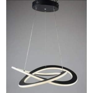 Lustra LED Neagra Selis, Suspendata, Telecomanda, 120W