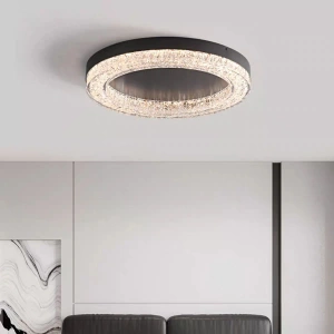 Lustra Led Neagra Yamina Rotunda D500 72W
