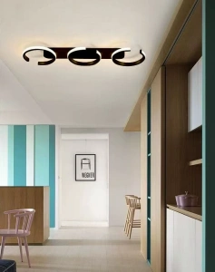 Lustra Led Neagra Zeina cu Telecomanda 30×2w 730X210XH60mm