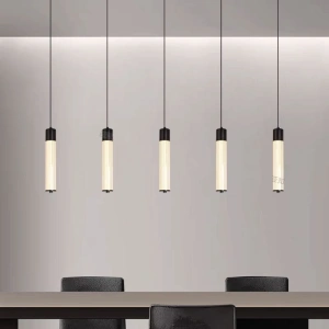 Lustra Led tip Pendul Basilia Negru D800 25×2w