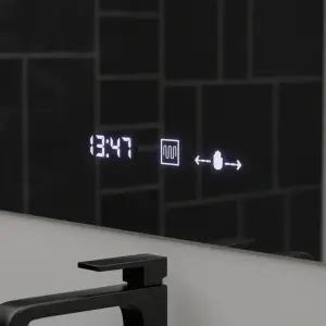 Oglinda LED Rectangulara, 120x80cm, Premium ABSOLU MotionGlow Marcello, Sistem Dezaburire, Ceas & Termometru, Lupa Cosmetica, Dimabila - Img 3