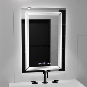 Oglinda LED Rectangulara, 60x80cm, Premium Venezia Senzor MotionGlow Marcello, Sistem Dezaburire, Ceas & Termometru, Dimabila - Img 5
