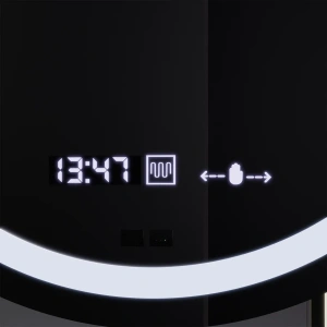 Oglinda LED Rotunda, 70cm, Premium Visio MotionGlow Marcello, Sistem Dezaburire, Ceas & Termometru, Lupa Cosmetica, Dimabila - Img 5