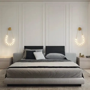 Aplica de Perete Aurie Celia, Globuri Albe, Design Sirag de Perle - Img 2