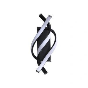 Aplica Led Neagra Perete Spiral, 20W