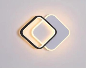 Aplica LED Perete Adalina 12W Alb cu Negru Patrat - Img 2