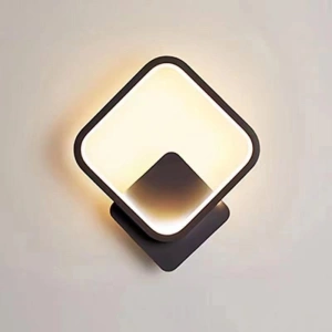 Aplica LED Perete Negru Patrat 26W Lumina rece