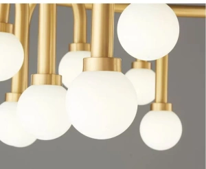 Lustra Aurie Kismet 12 Globuri Albe D660 - Img 3