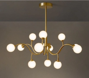 Lustra Aurie Naelia 12 Globuri Albe D700 60W