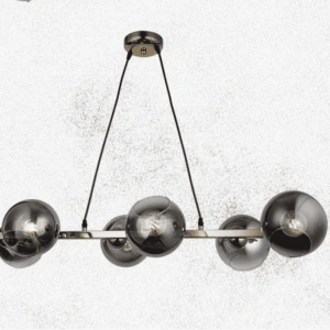 Lustra Aveline Titanium Gold Becuri E27x6 - Img 3