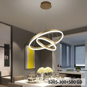 Lustra LED Aurie Elysia, 2 Cercuri, Telecomandă, 100W - Img 2